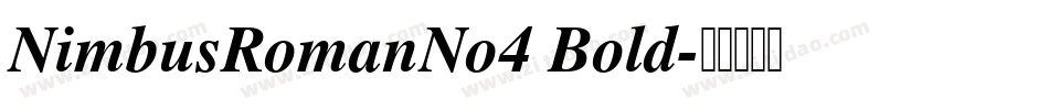 NimbusRomanNo4 Bold字体转换